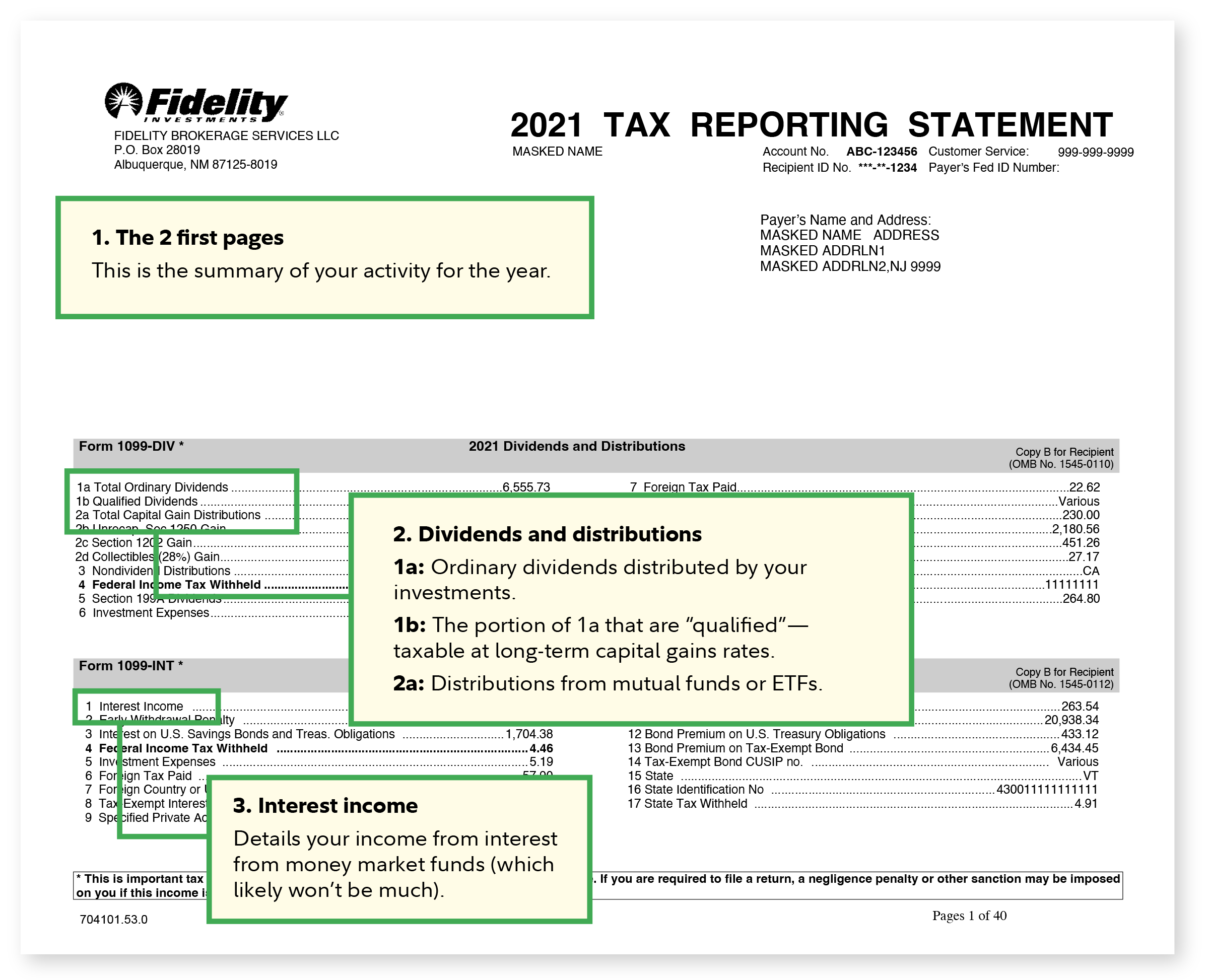 1099 Tax Form 1099 Fidelity