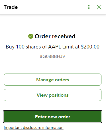 Stocks-How is Order Confirmed screenshot