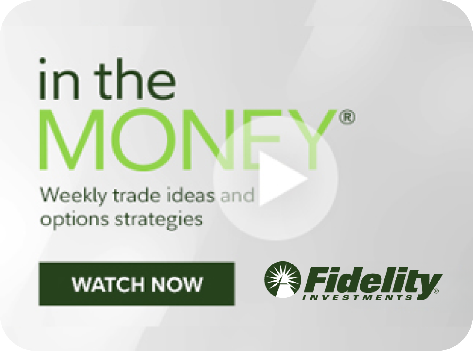 In the Money. Weekly trade ideas and options strategies. Watch now.