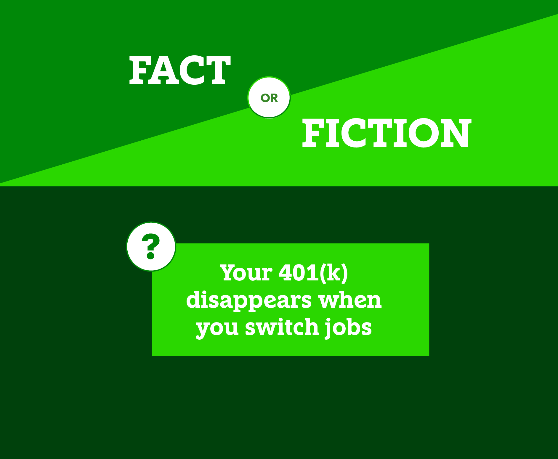 Fact or fiction: Your 401(k) disappears when you switch jobs